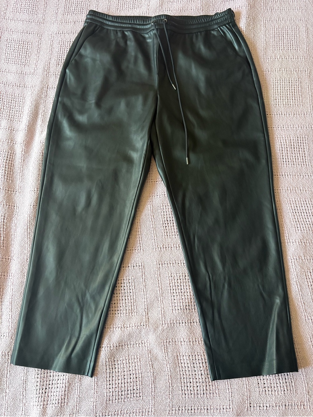 Banana Republic Dark Green Faux Leather Jogger Pants